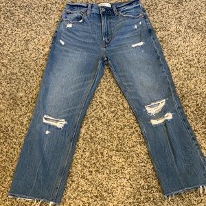 A&F ankle straight jeans